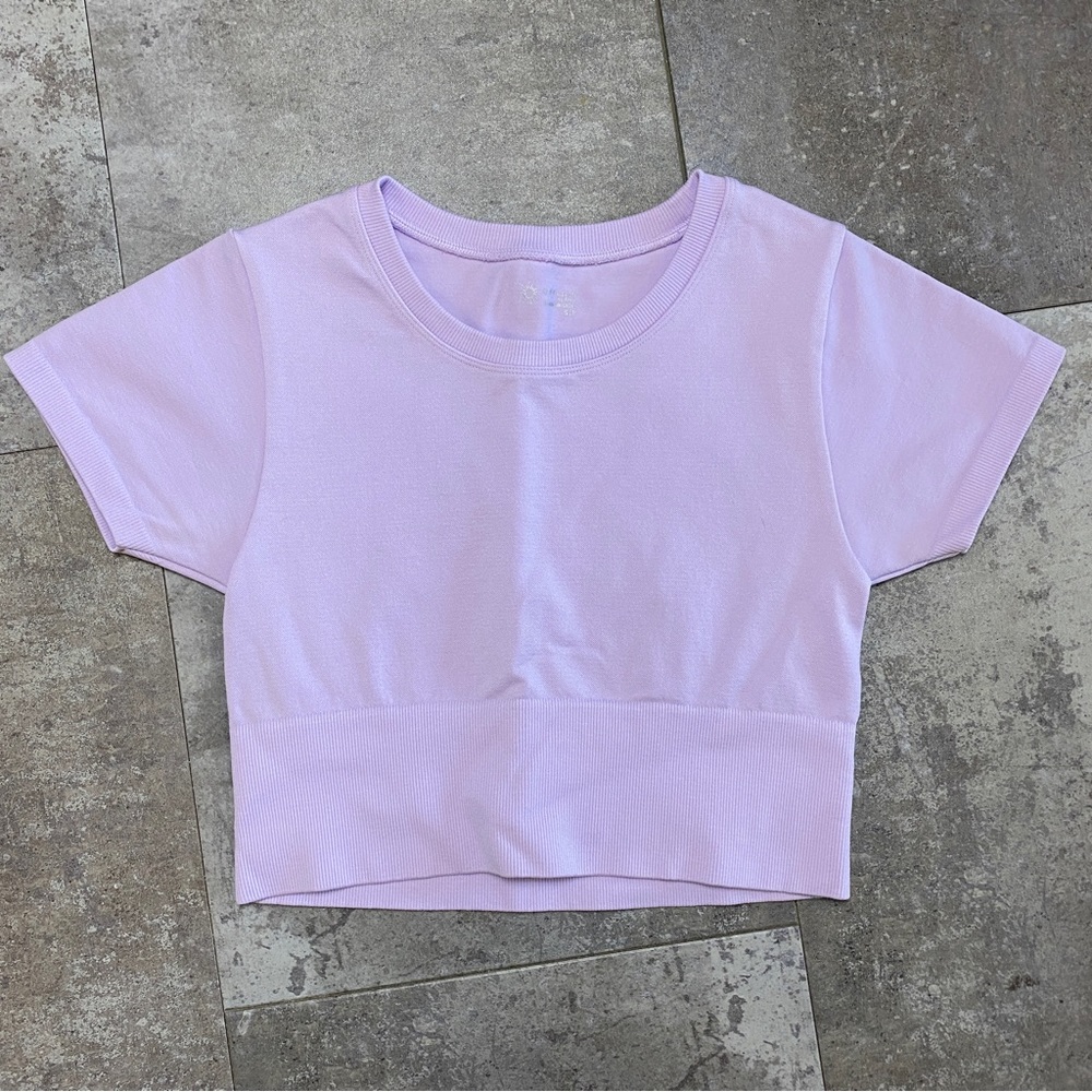 Offline by Aerie Lavender Stretch Crop Top
